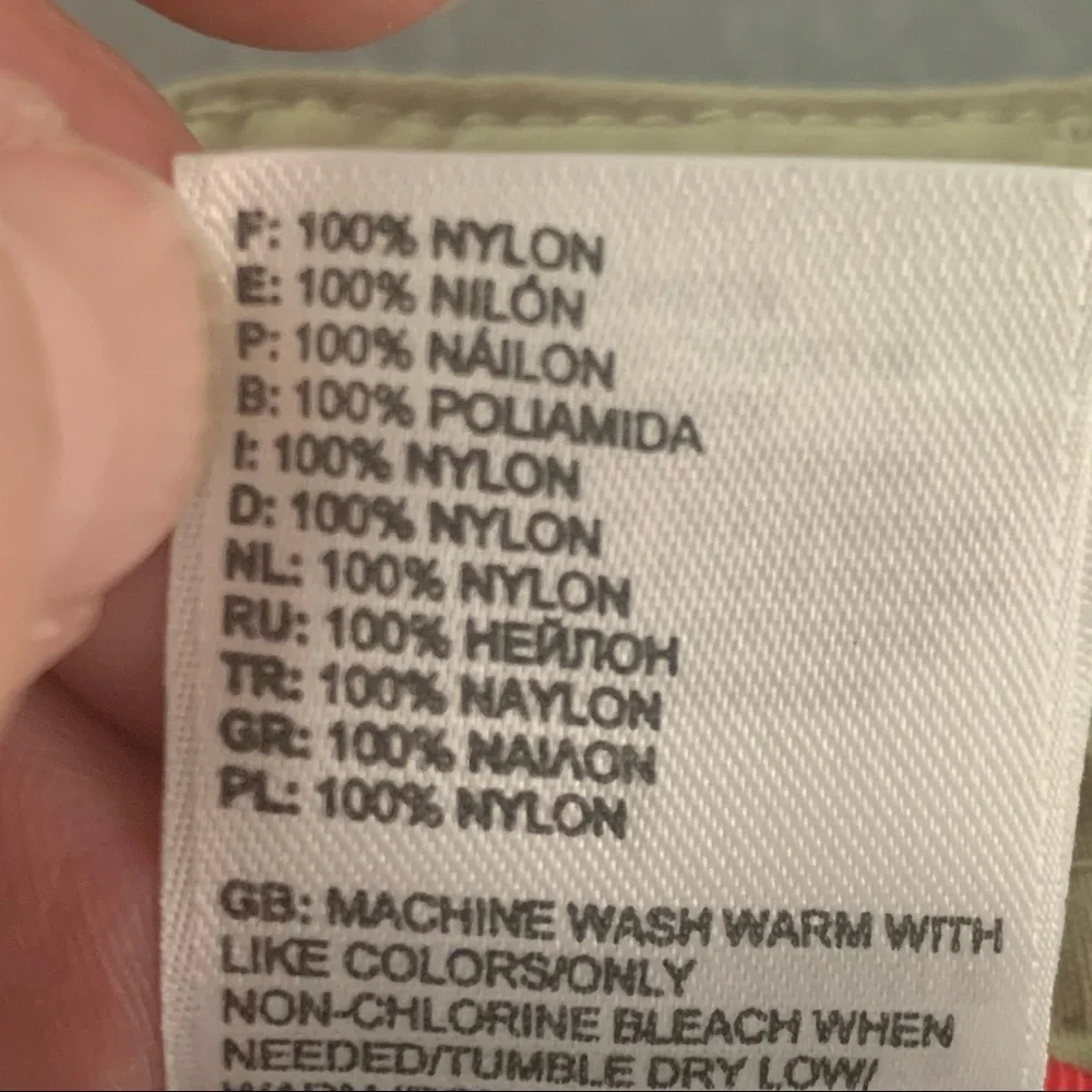 THE NORTH FACE Long Hiking Shorts Capris Nylon Quick Dry Khaki Tan Trail - Picture 14 of 15